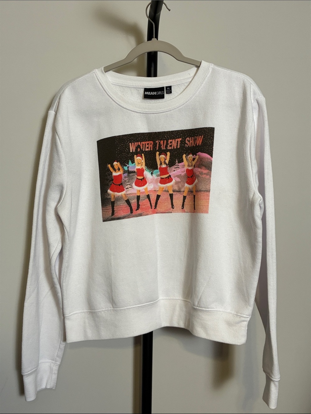 Mean Girls White Graphic Sweatshirt - 'Winter Talent Show' Size XL